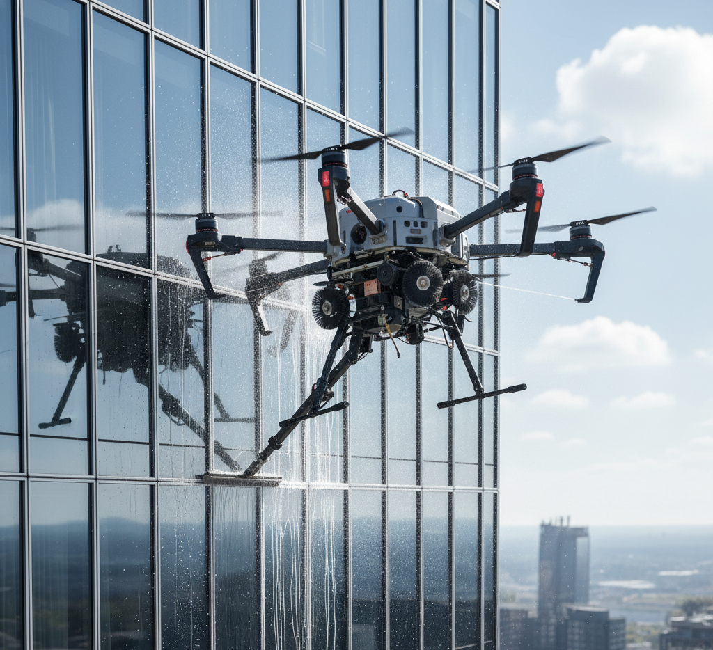 Ankara’da yüksek binalar için drone ile cam temizliği hizmeti sunuyoruz. Gelişmiş drone sistemlerimizle cam yüzeyleri güvenli, hızlı ve iz bırakmadan temizliyoruz. Ankara drone çekimi ve temizlik hizmetlerinde lider firmayız.